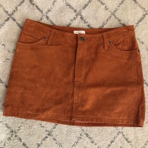 Suede Mini Skirt